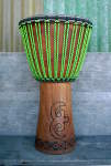 Rope-tuned African djembe hand drum for sale.