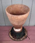Djembe in need of a lot of attention.