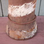 Rusty bottom ring of an African djembe.