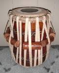 Tabla drum sporting a new pudi.