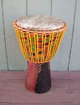 African djembe hand drum with new rope and a fresh skin.