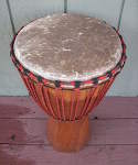 African djembe with a new drum head.