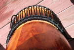 The bottom ring of an ashiko hand drum.