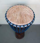 African djembe hand drum wit a fresh drum head and new rope.