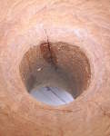 A crack on the inside of a djembe shell.