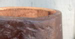 The misformed bearing edge of a tabla dayan.
