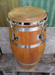 The tumba of a Gon Bops conga with a new drum head.