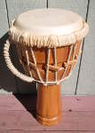 African djembe with a new drum head.