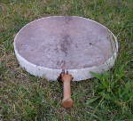A qilaut frame drum that's been reskinned.