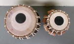 A look at the new heads of a tabla dayan and bayan.