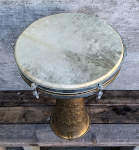 A fresh skin and straghtened out shell on this darbuka.