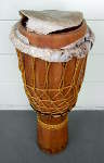 A hand drum similar to an ashiko that needs it's goatskin replaced.