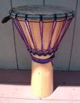 Finished stave djembe.