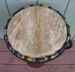 Djembe hand drum with the head replaced.